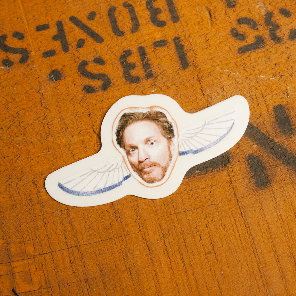 Winged Tim Head Sticker